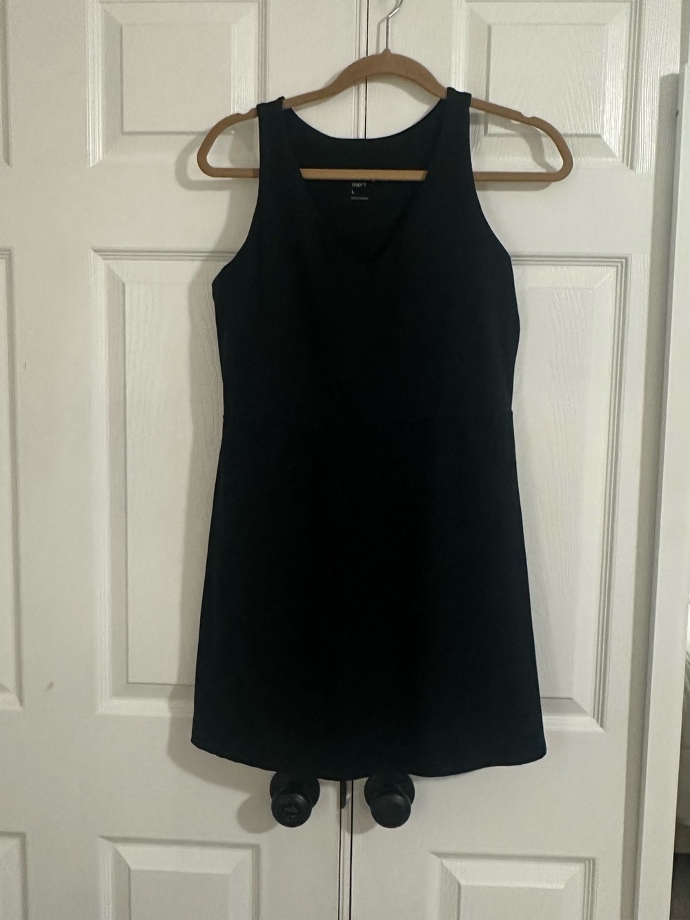 GAP Black Athletic Sleeveless Fit-and-Flare Dress